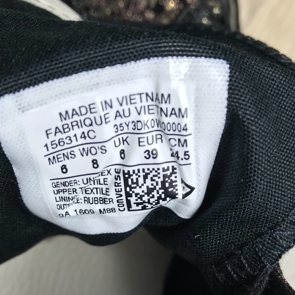 NWT Converse Ctas 70 HI NY Lurex Snake W AUTHENTIC - Picture 8 of 8